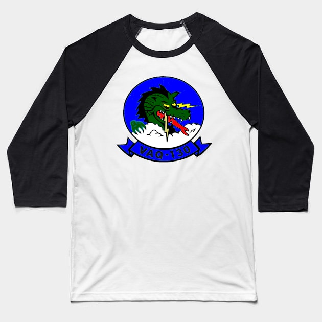 VAQ-130 Zappers Crest Baseball T-Shirt by Spacestuffplus